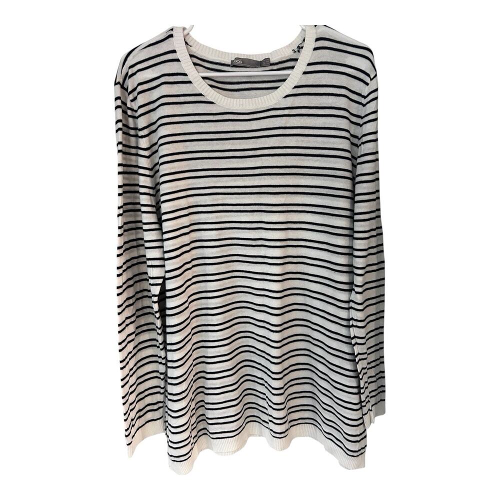 ASOS Stripe Sweater‎ With Elbow Patches White/navy US22 EU54